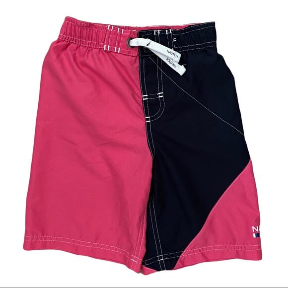 Nautica Blue & Pink Swim Surf Shorts Size 7 or Large - Picture 1 of 2